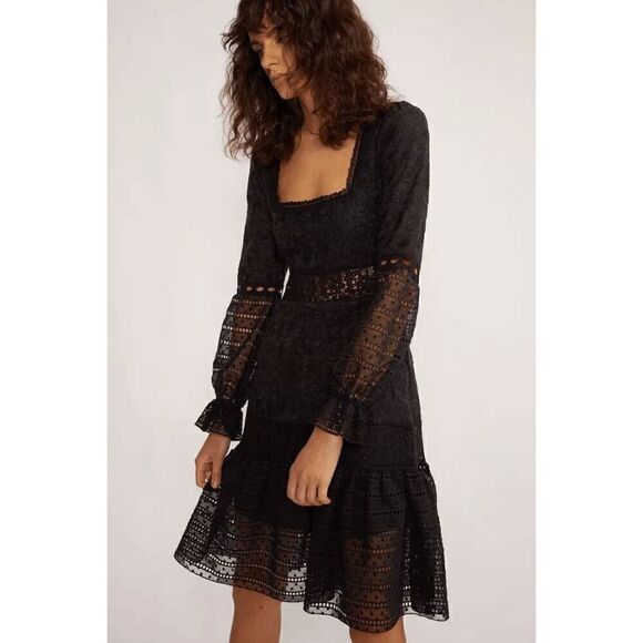 Cynthia Rowley Black Wicker Park Lace Eyelet Dress Size 8 NWT - Picture 12 of 14